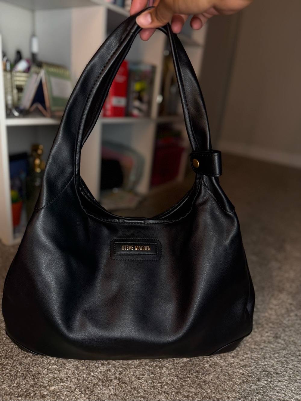 Steve Madden Black Shoulder Hobo Bag